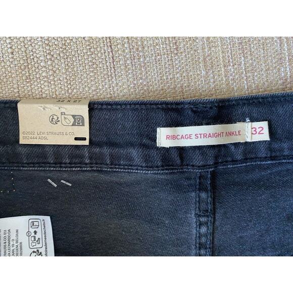 LEVI’S RIBCAGE STRAIGHT ANKLE WOMEN'S JEANS 32x27 NWT - Picture 9 of 11